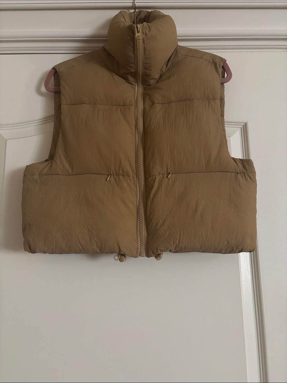 Amazon Quilted Jacket in camel.